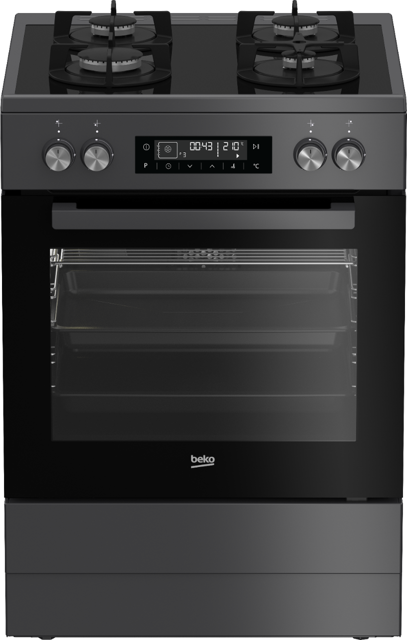 Beko Gas Electric Stove Grey FVM81430DA