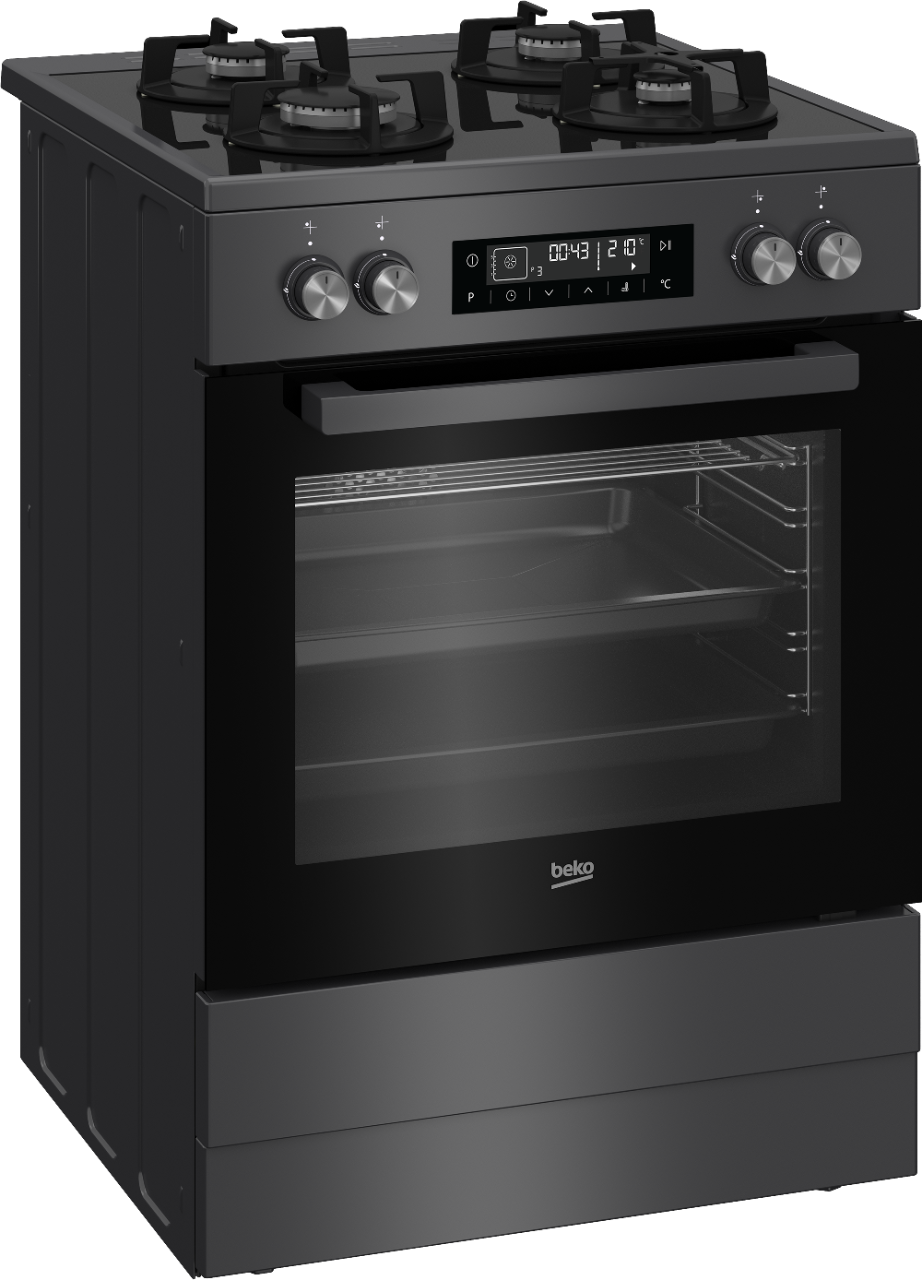 Beko Gas Electric Stove Grey FVM81430DA