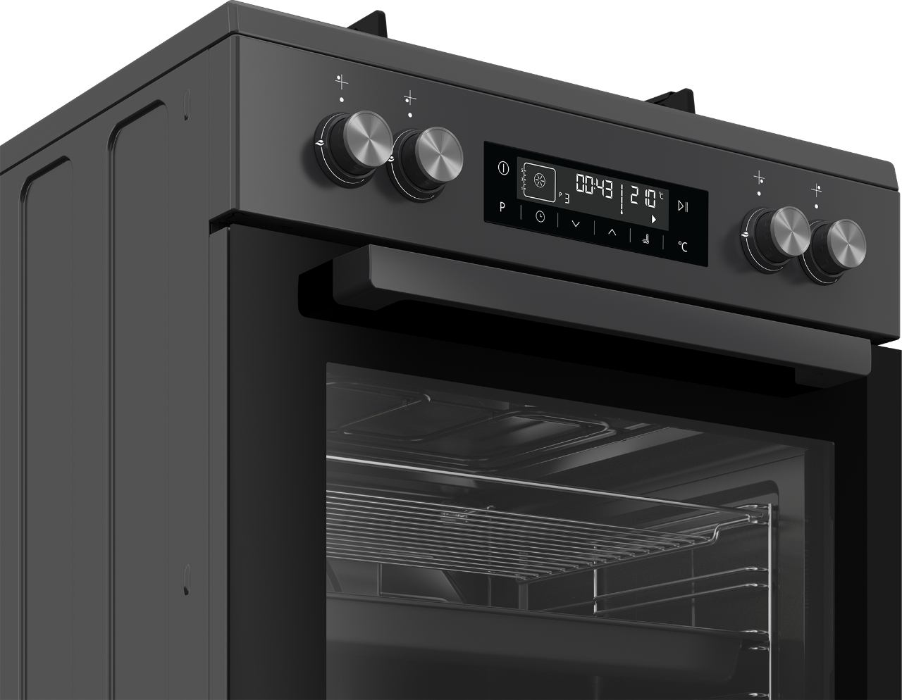 Beko Gas Electric Stove Grey FVM81430DA