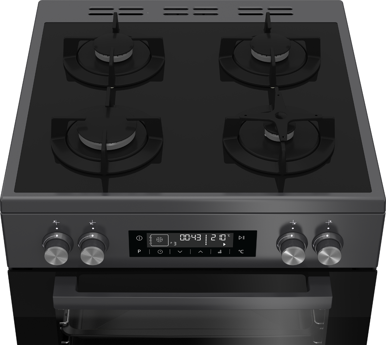Beko Gas Electric Stove Grey FVM81430DA