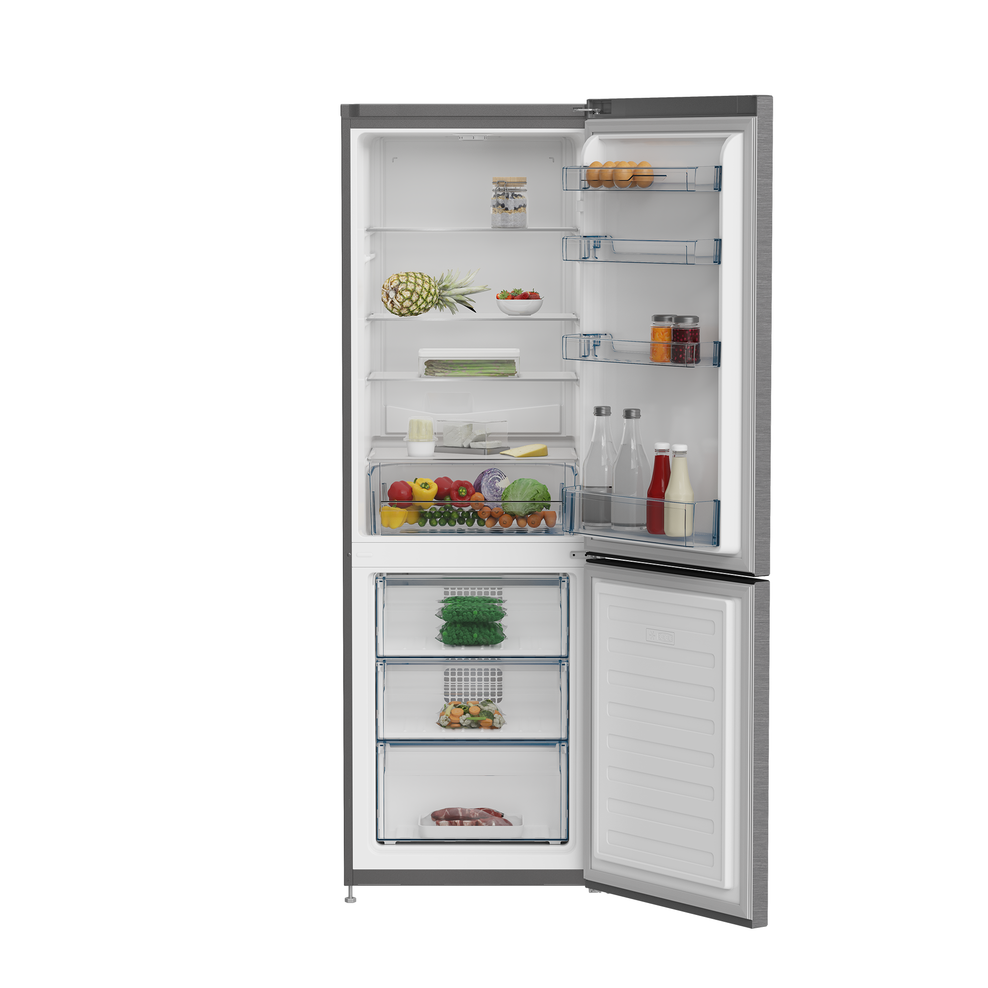 Defy 350L Fridge/Freezer Metallic DAC622