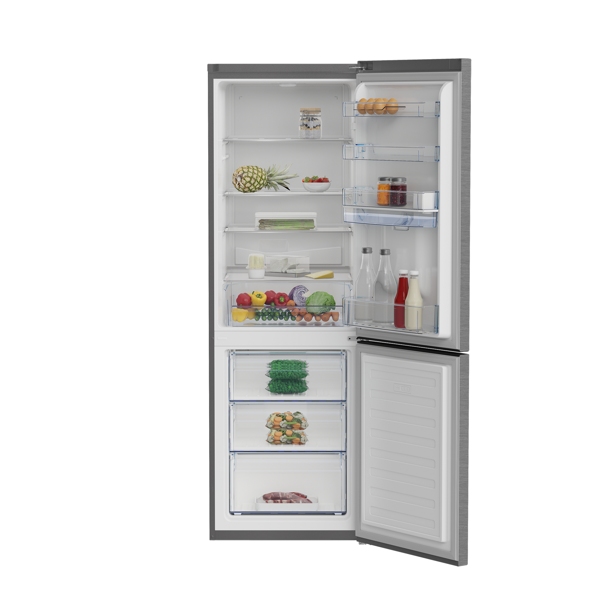 Defy 348L Fridge/Freezer Metallic DAC645-3
