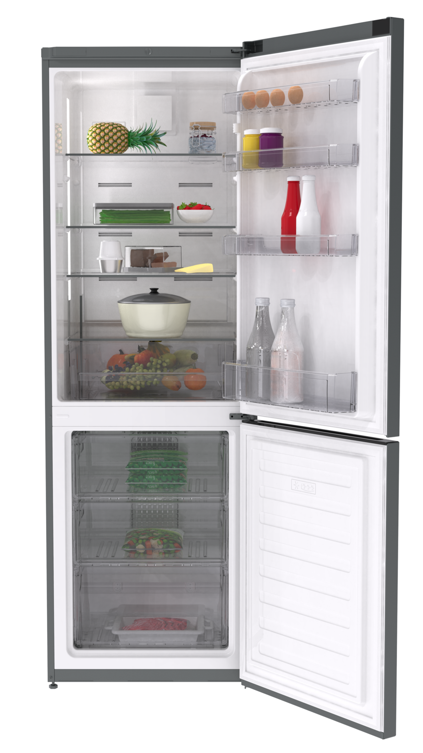 Defy 327L Fridge Freezer Brushed stainless steel DAC674