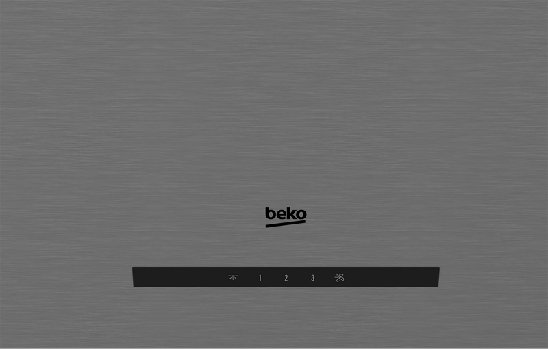 Beko Inclined Cookerhood Black/Grey HCA93640SS-2