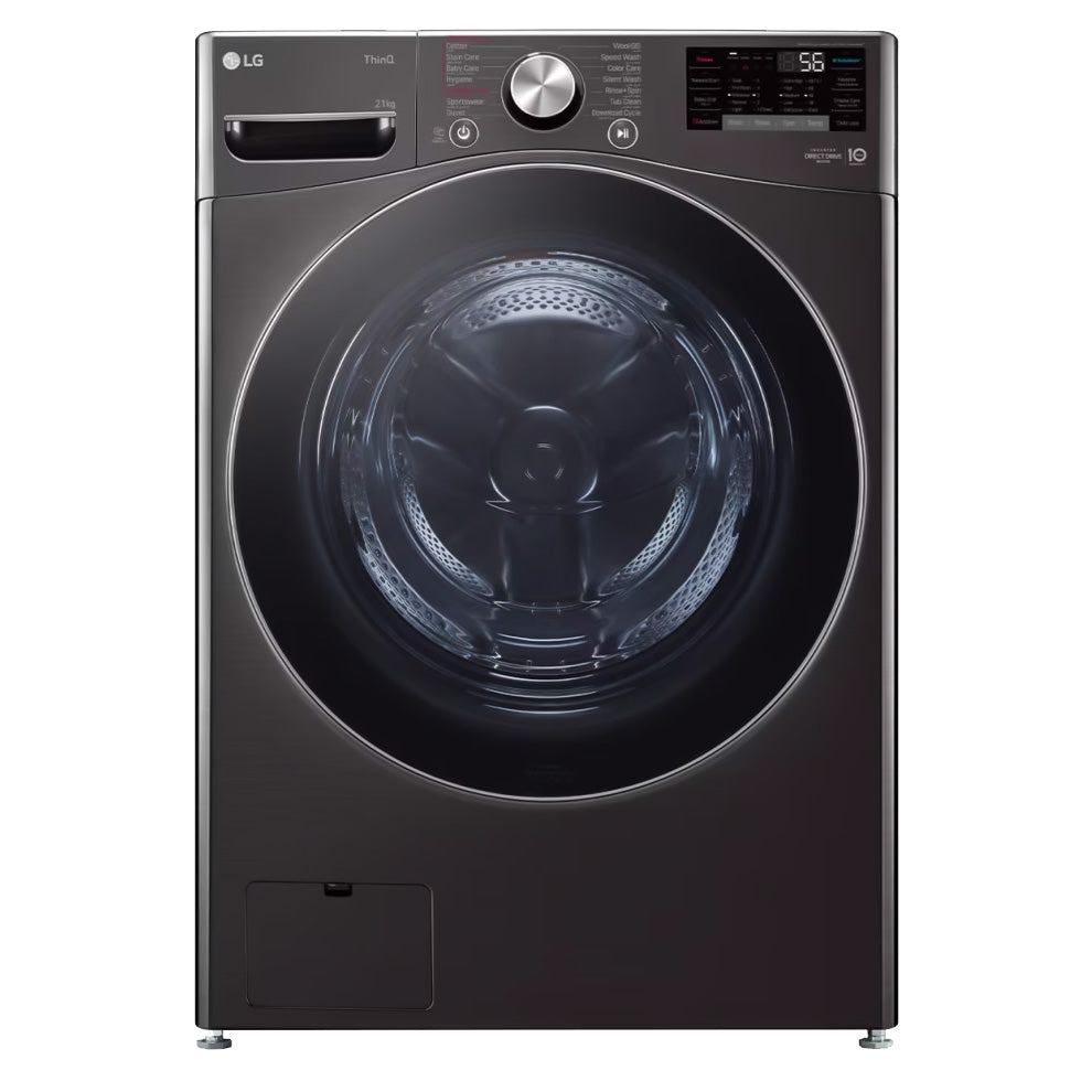 LG 21kg Front Loader Washing Machine Black F0P2CYV2E-1