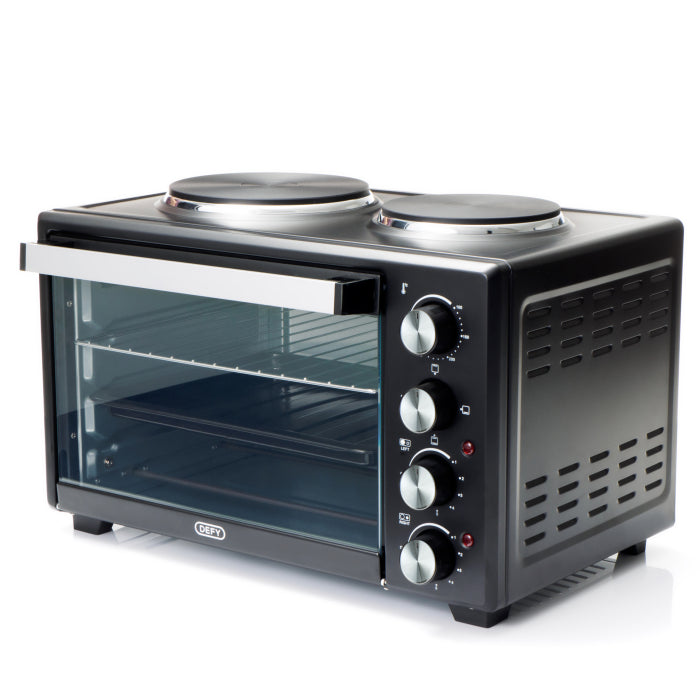 Defy 30L Mini Oven 2 Hotplate Black MOH2330BL