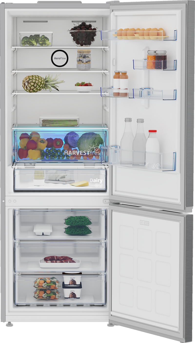 Beko 490L Fridge/Freezer (Bottom Freezer) Brushed Silver B5RCNE565HXP-5