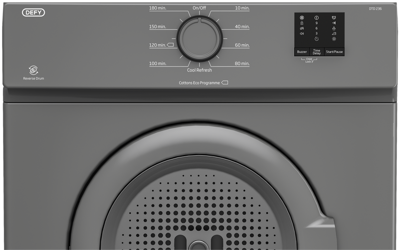 Defy 6kg Air Vented Tumble Dryer Manhattan Grey DTD236-3