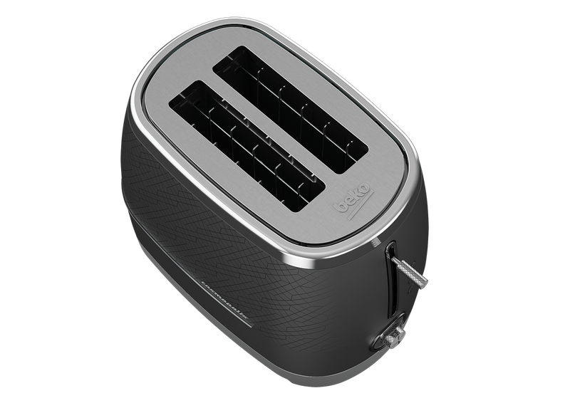 Beko Cosmopolis 2 Slice Toaster Black / Chrome TAM8202B-3
