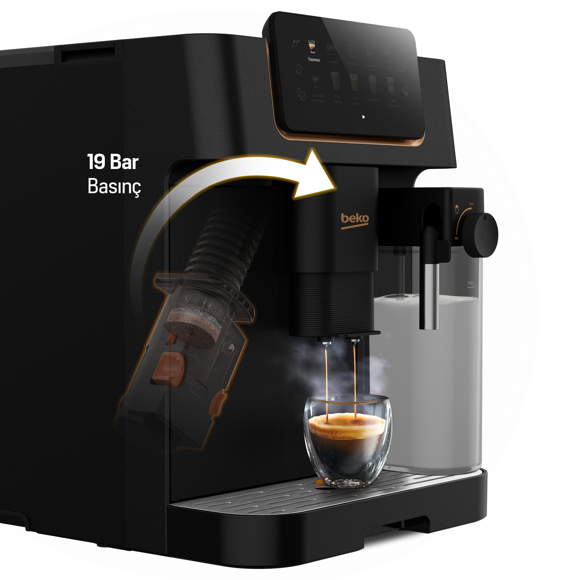 Beko CaffeExperto Espresso Machine Black CEG7404C-5