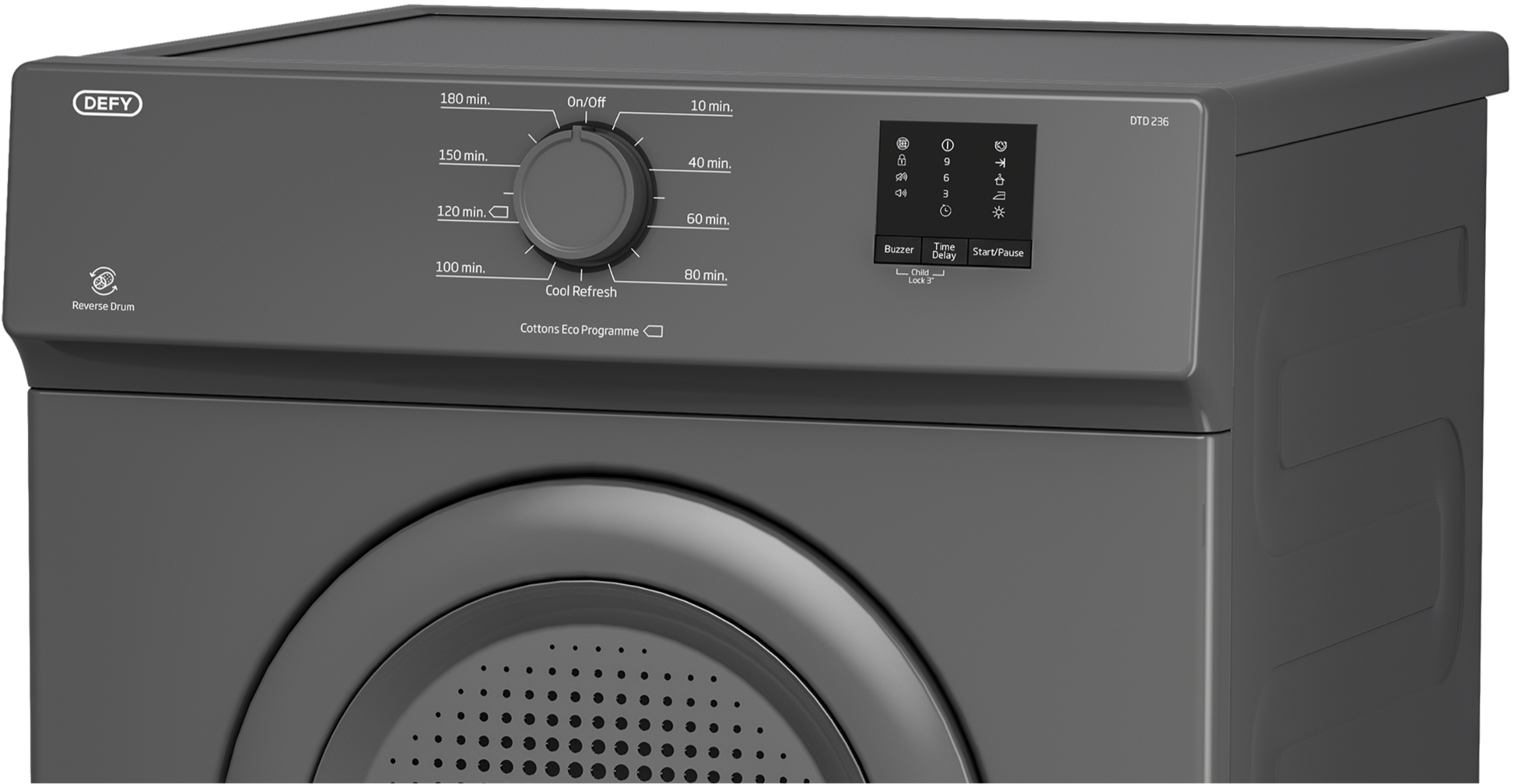 Defy 6kg Air Vented Tumble Dryer Manhattan Grey DTD236-5