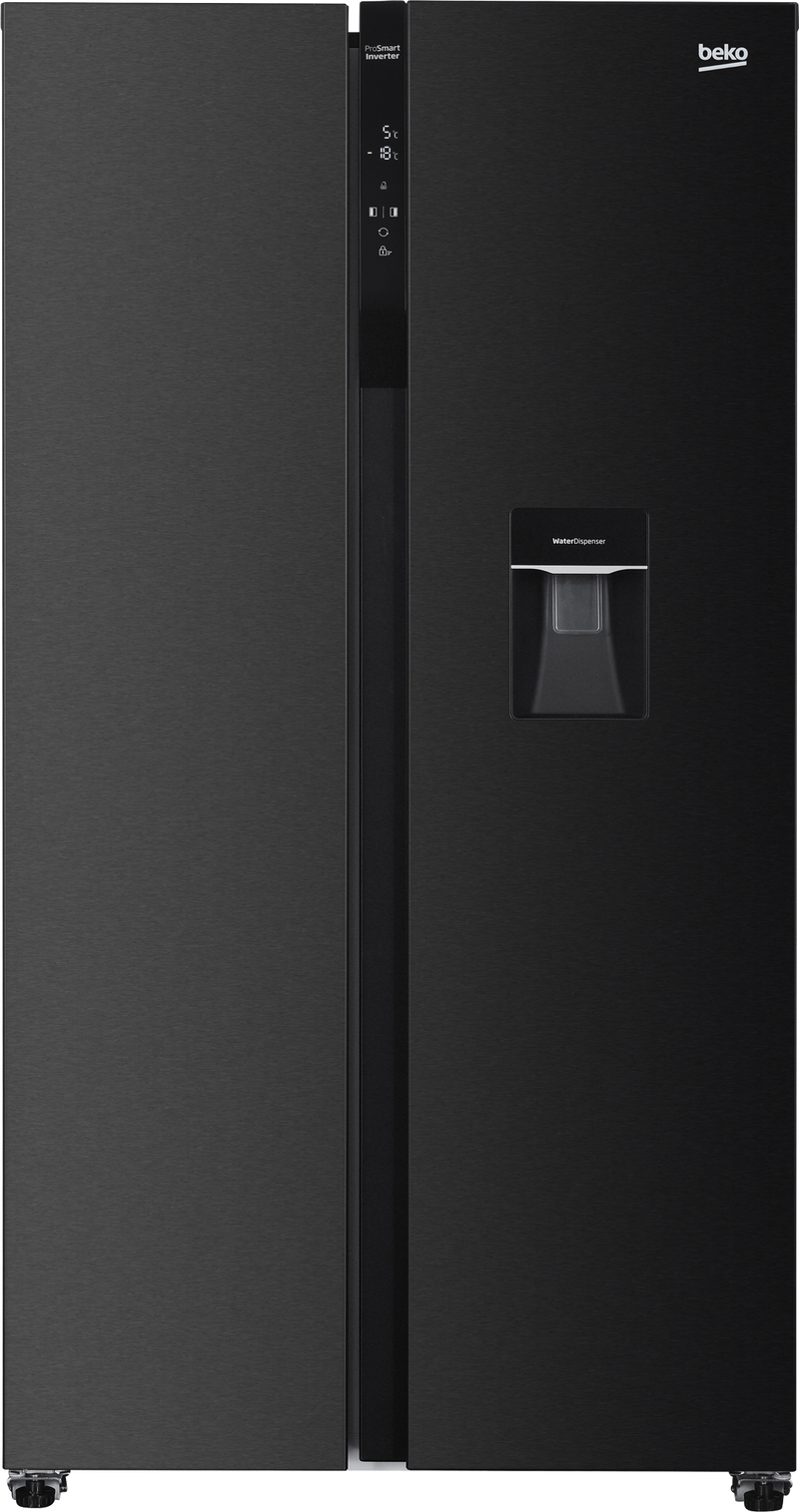 Beko 521L Side-by-Side Fridge 91cm Dark Inox GNO532B-2