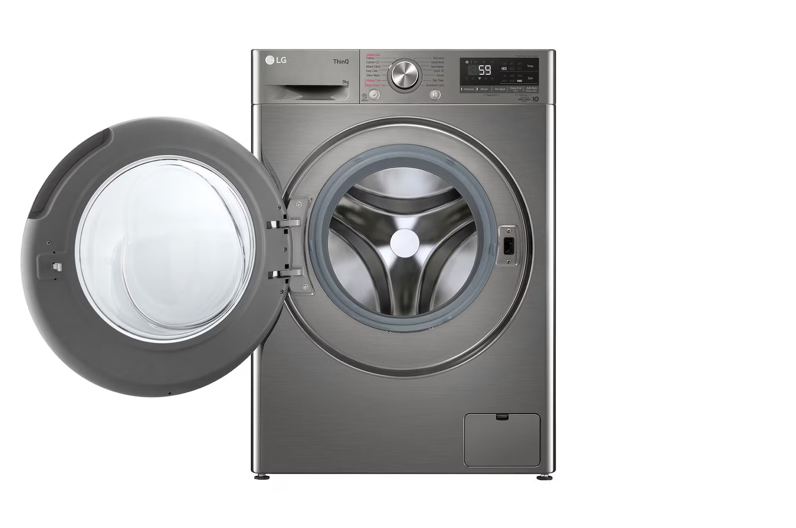 LG 9kg Front Loader Washer in Stainless Finish F2V5FYPYP