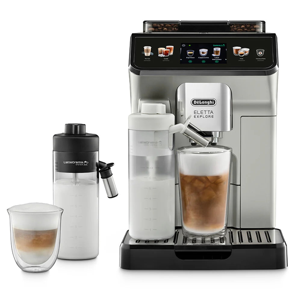 DeLonghi Eletta Explore Bean to Cup Coffee Machine Silver ECAM450.65.S
