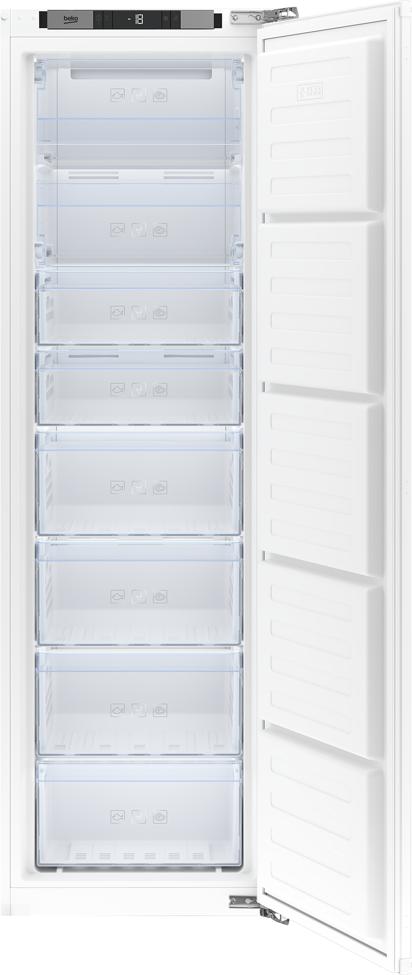 Beko 220L Upright Freezer Built-In White BFNA247E30FN-1