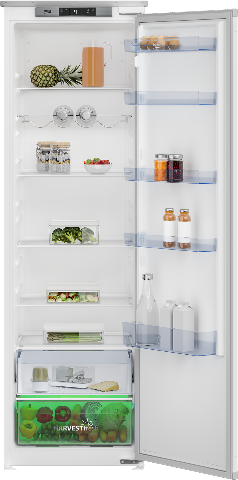 Beko 309L Upright Fridge Built-In White BSSA315E3FN-1