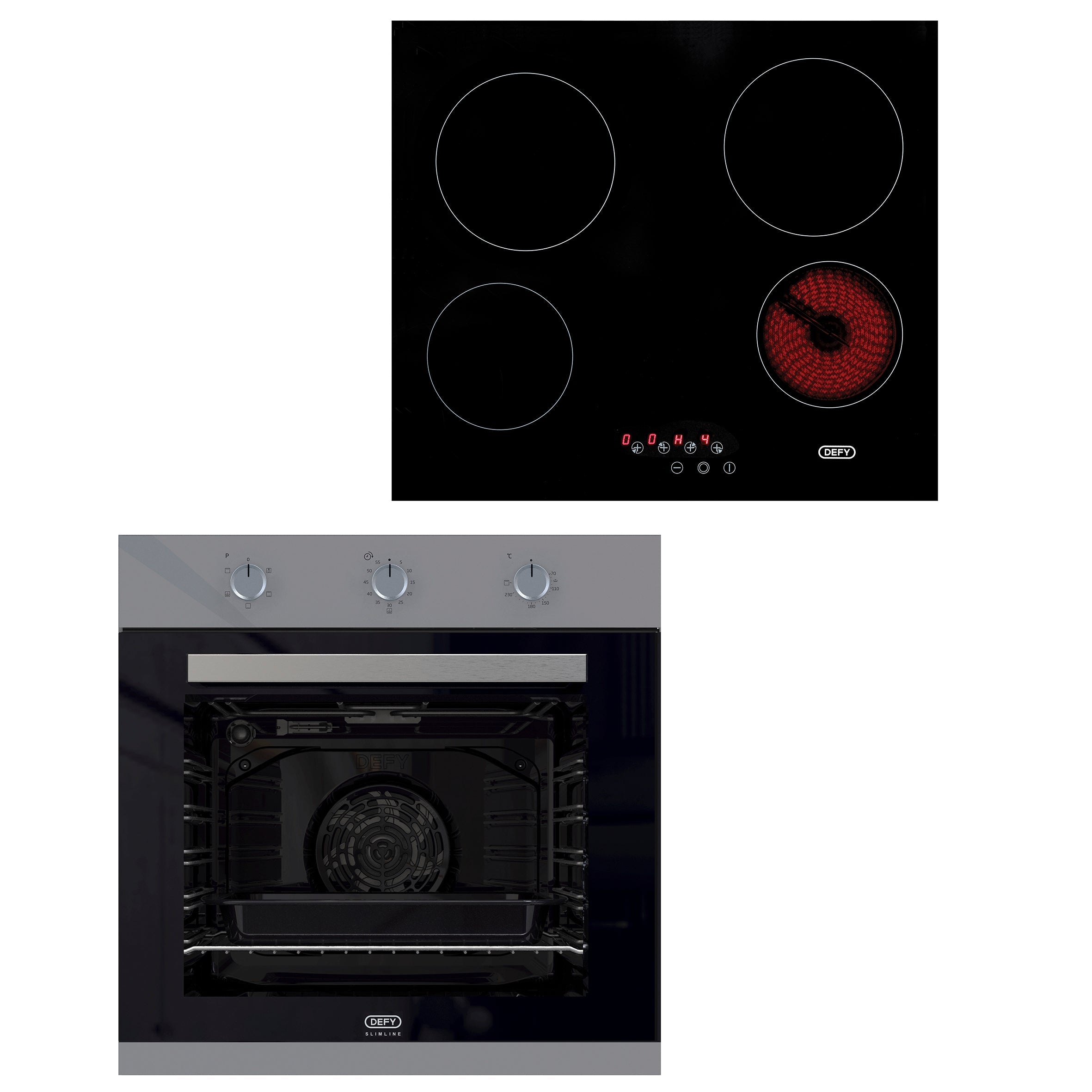 Defy Oven And Hob Set Stainless Steel DCB866