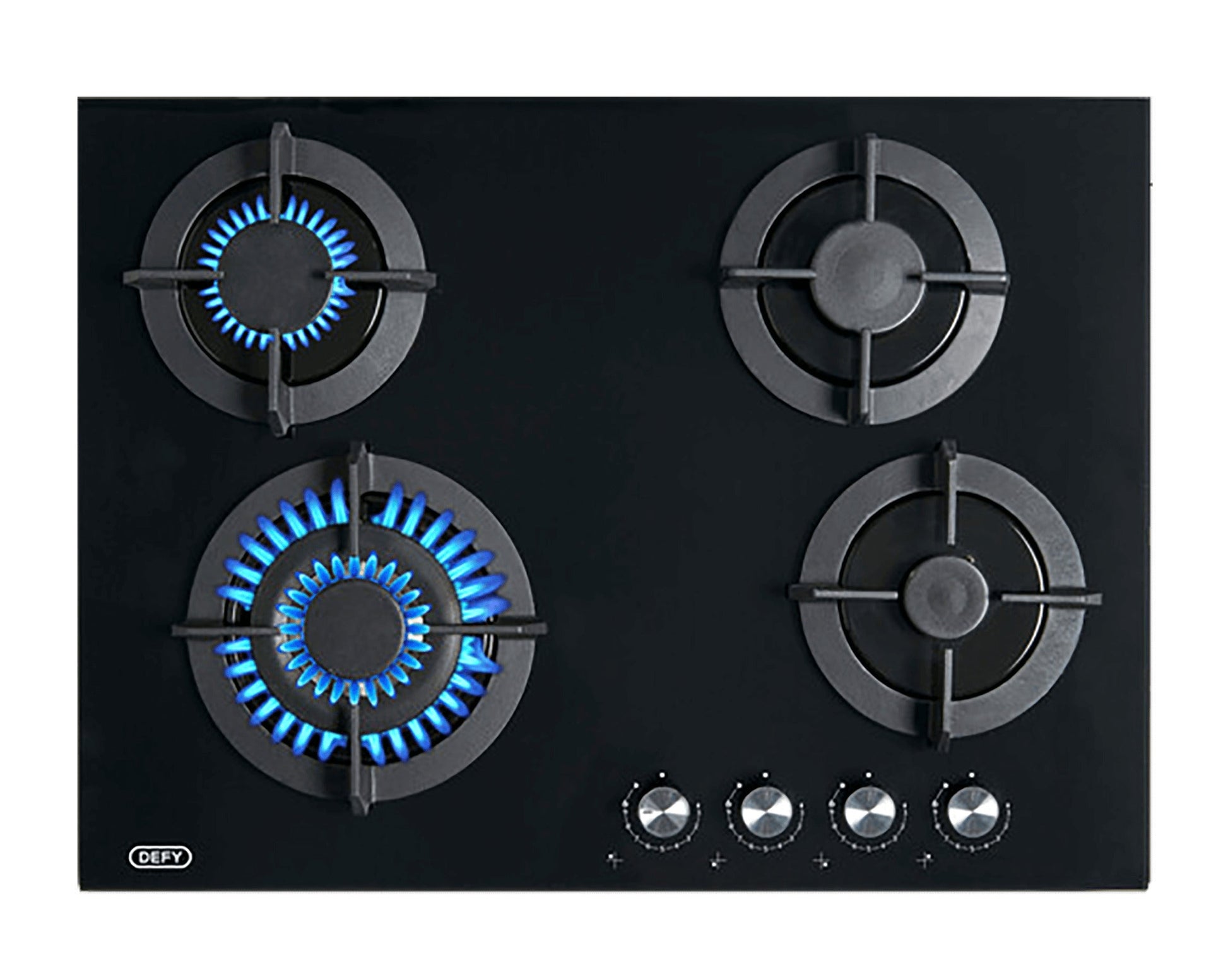 Defy Gas Hob Black Glass DHG701-1