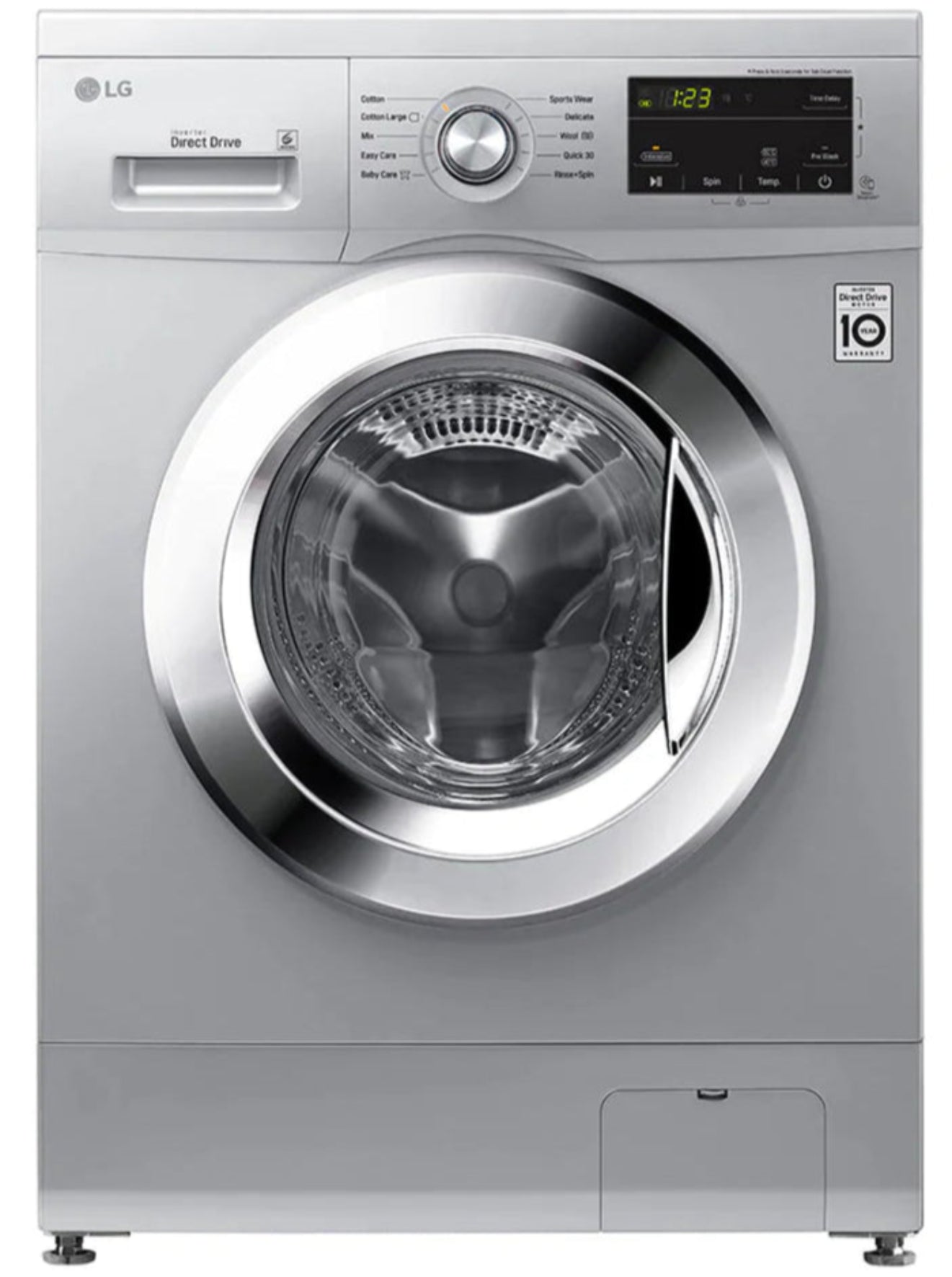 LG 9kg Front Loader Washing Machine Silver F4J3VYP5L