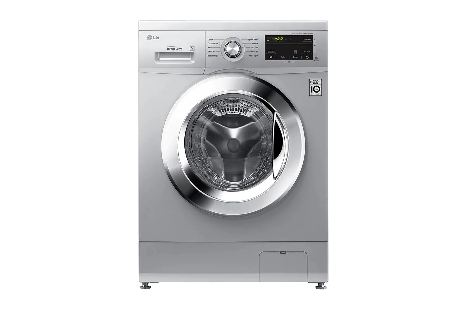 LG 9kg Front Loader Washing Machine Silver F4J3VYP5L