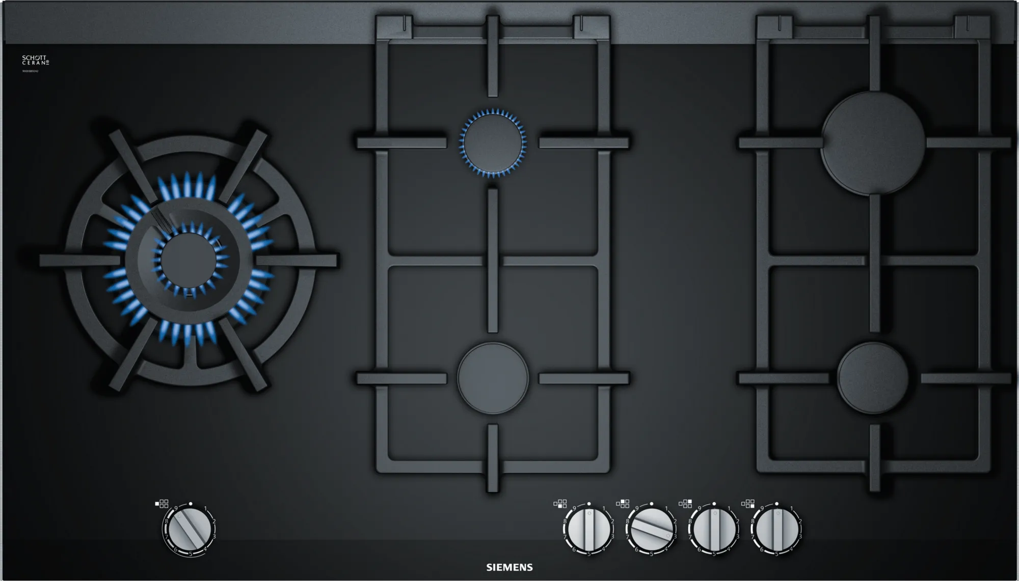 Siemens Gas Hob Black ER9A6SB70Z