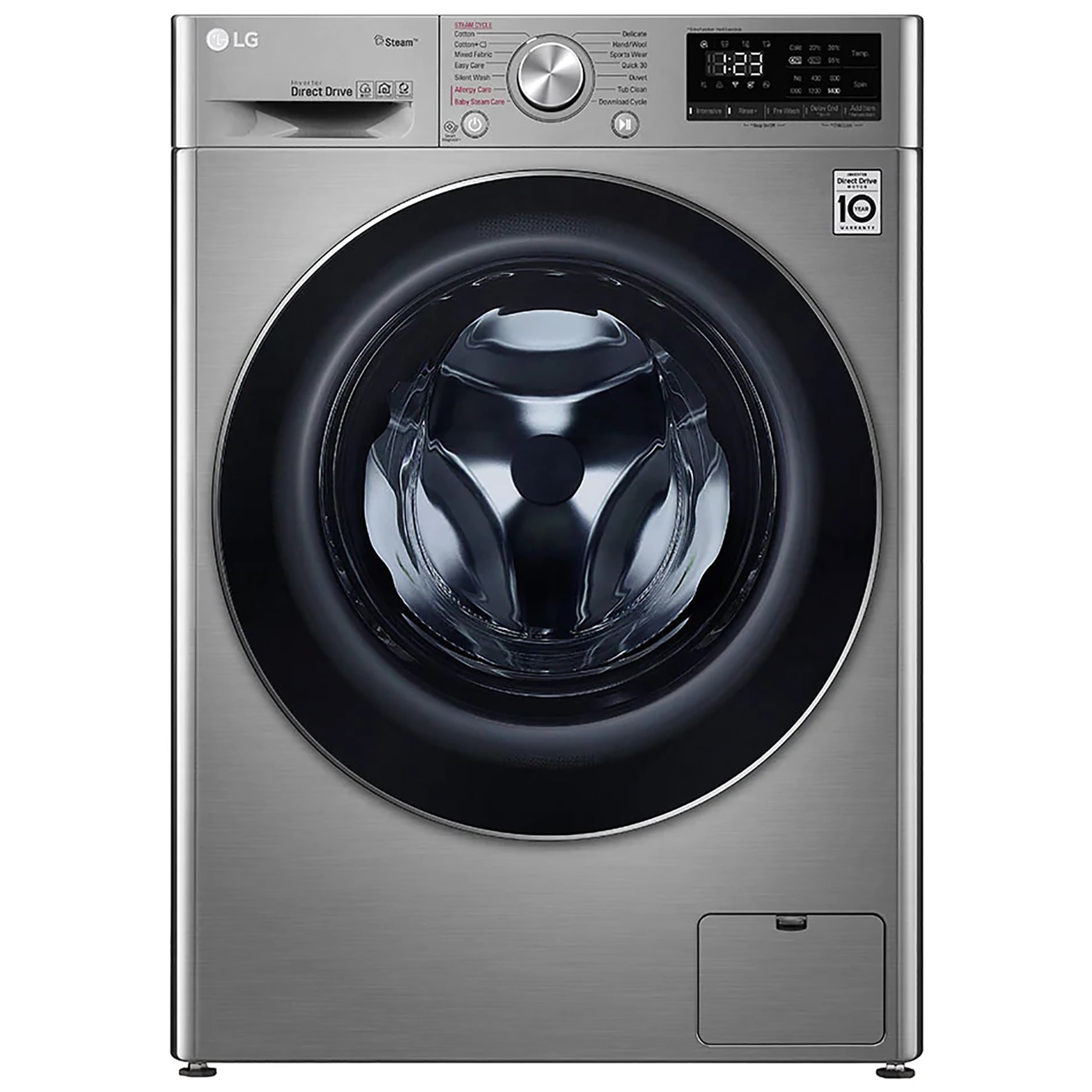 LG 8.5/5kg Front Loader Combo Washing Machine Stainless Steel F2V5GGP2T