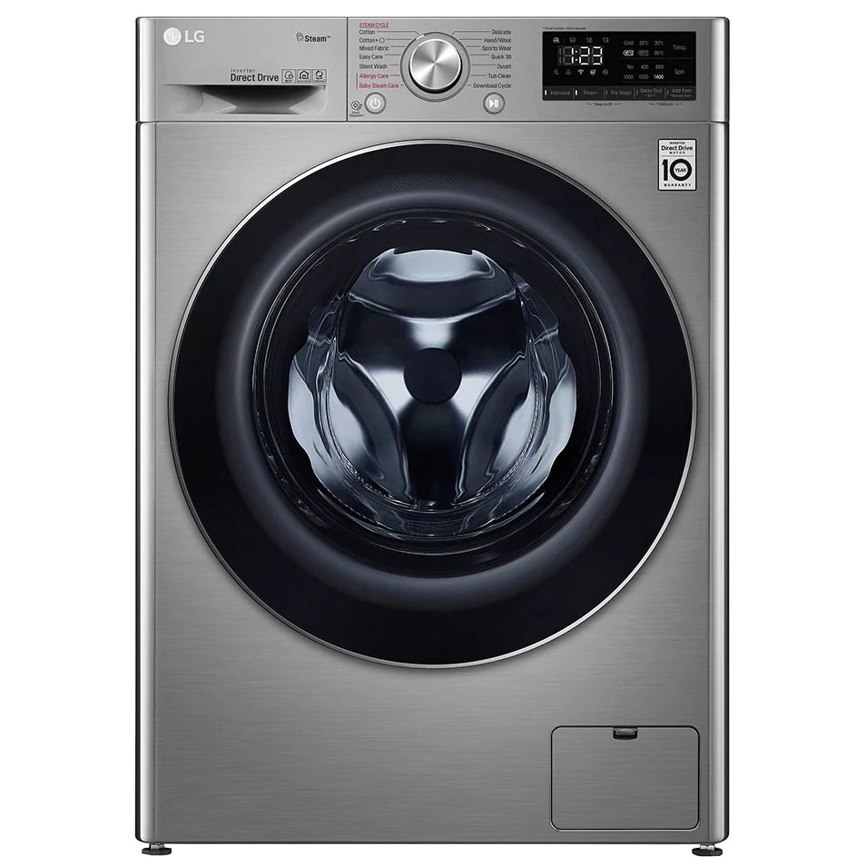 LG 8.5KG Front Loader Washing Machine Stainless Steel F2V5GYP2TE