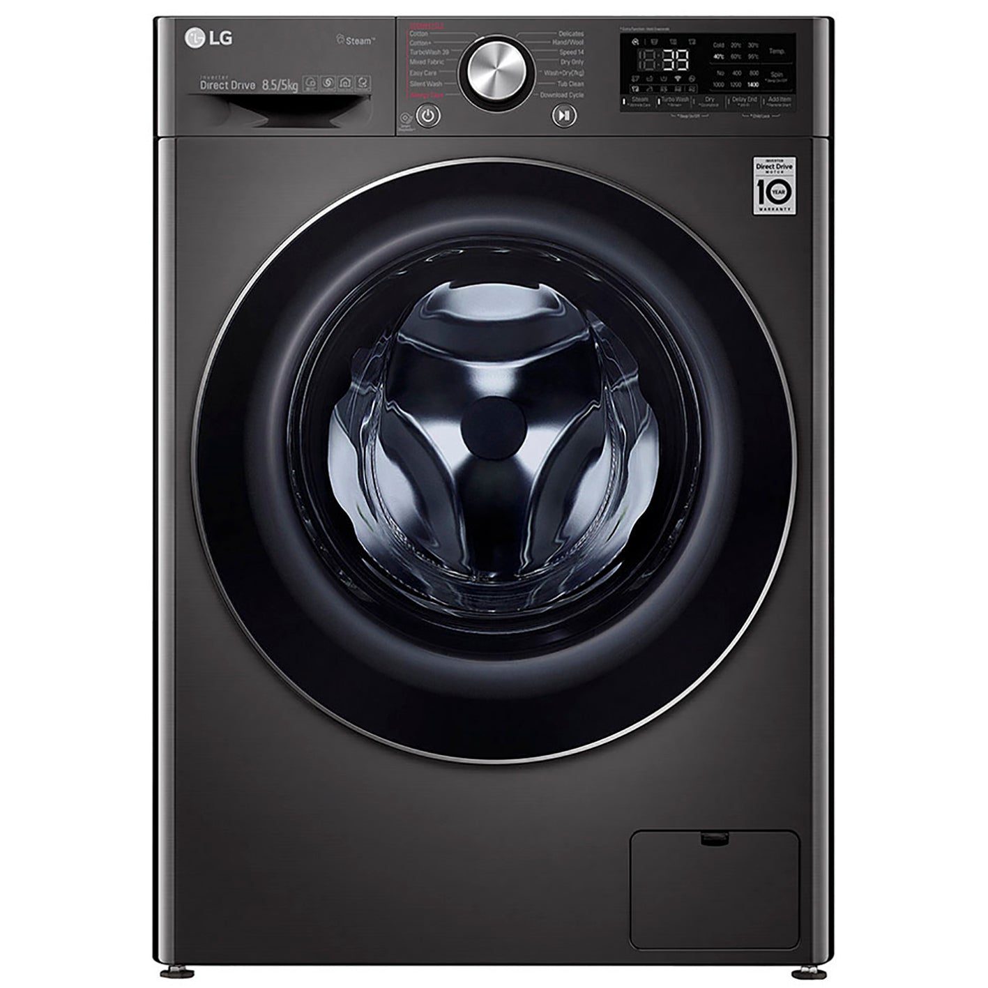 LG 8.5kg Front Loader Washing Machine Black F2V9GCP2E