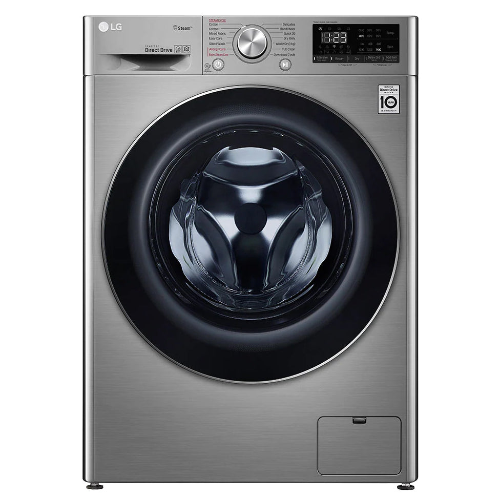 LG 10.5/7KG Front Loader Combo Washing Machine Silver F4V5RGP2T