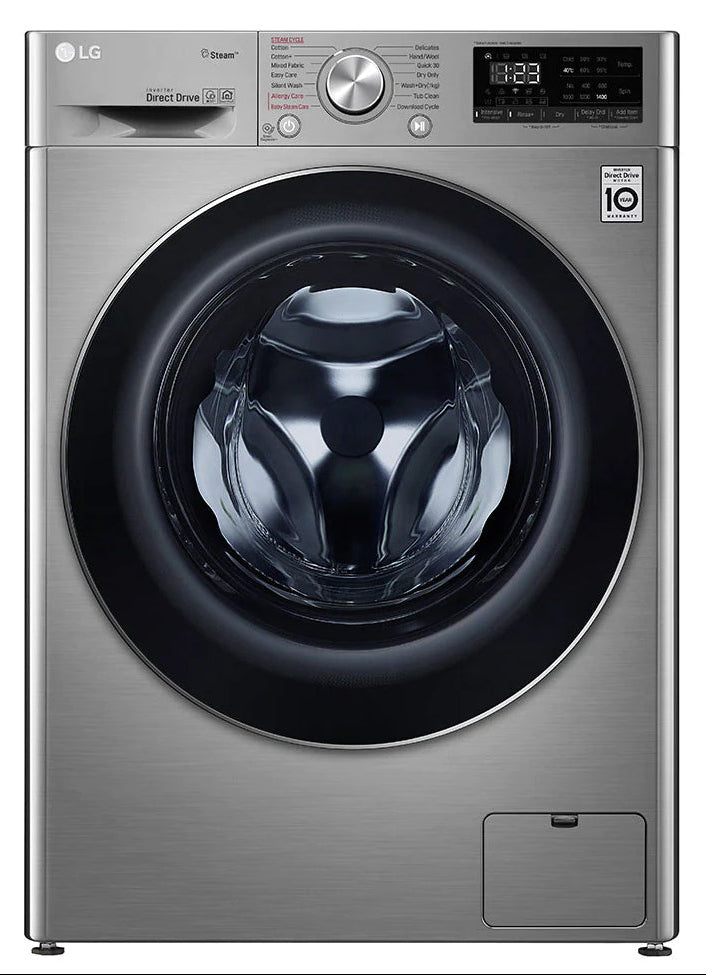 LG 10.5/7KG Front Loader Combo Washing Machine Silver F4V5RGP2T