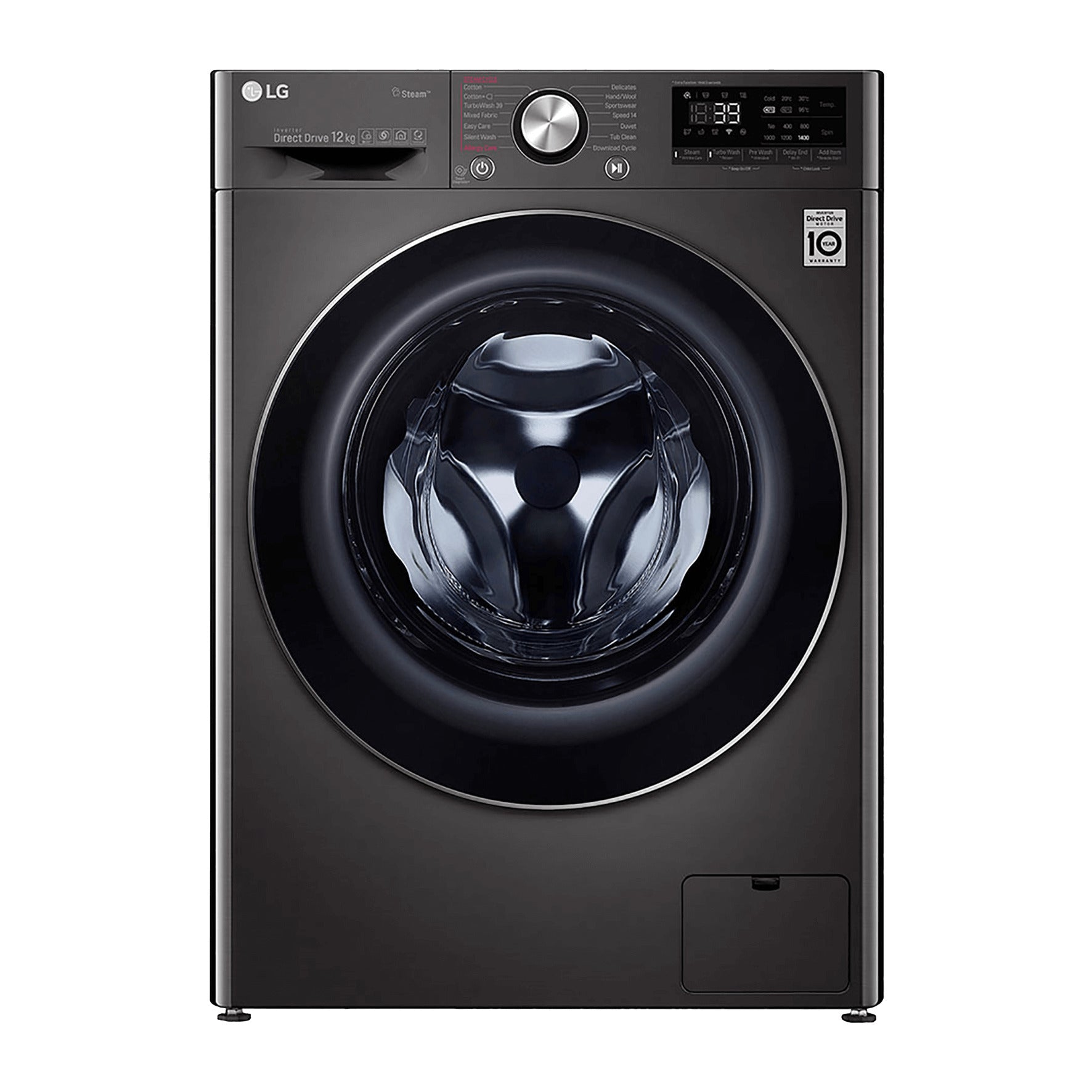 LG 12kg Front Loader Washing Machine Black F4V9BWP2E