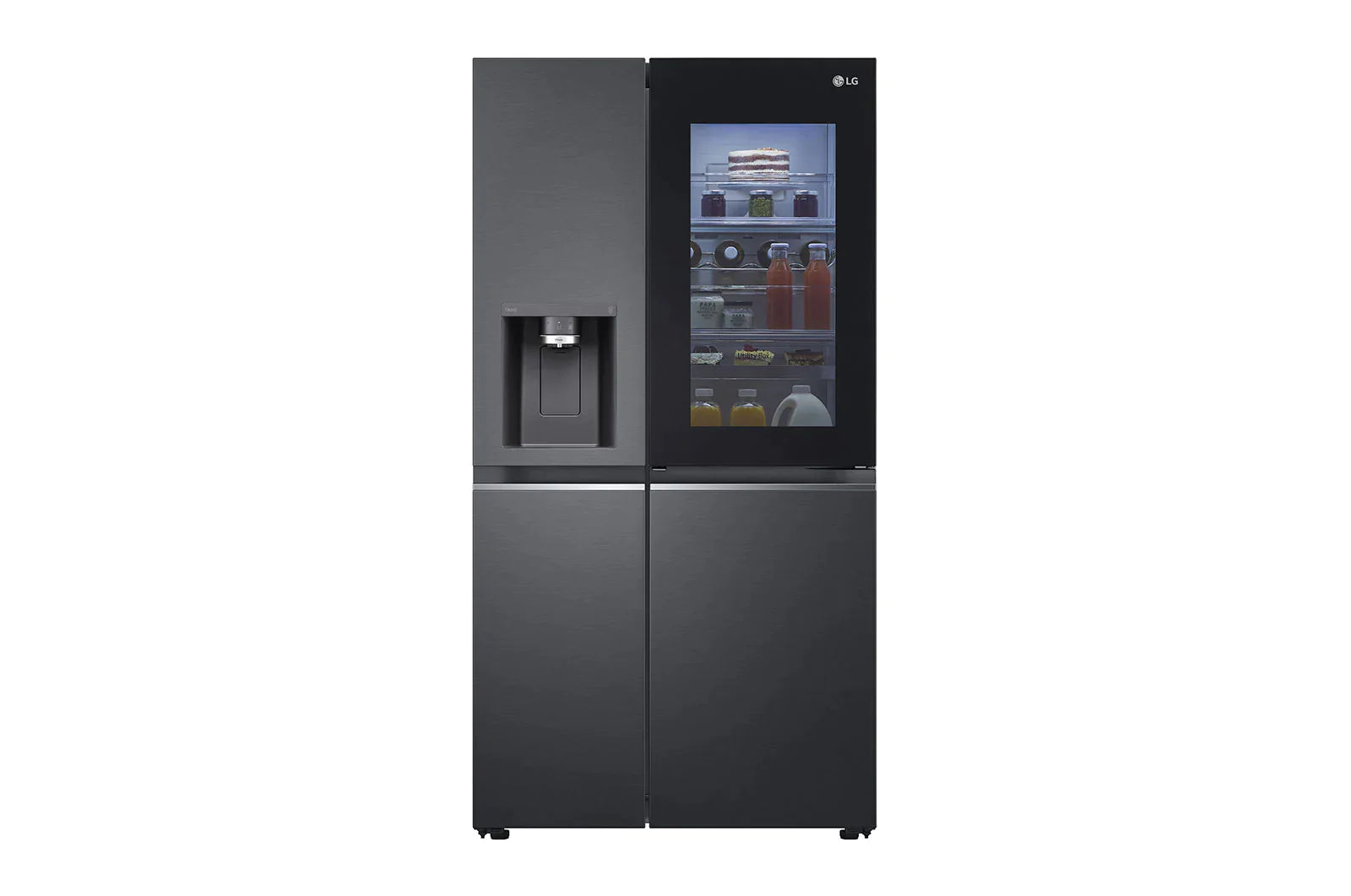 LG 611L Side By Side Fridge Black GC-X257CQFS