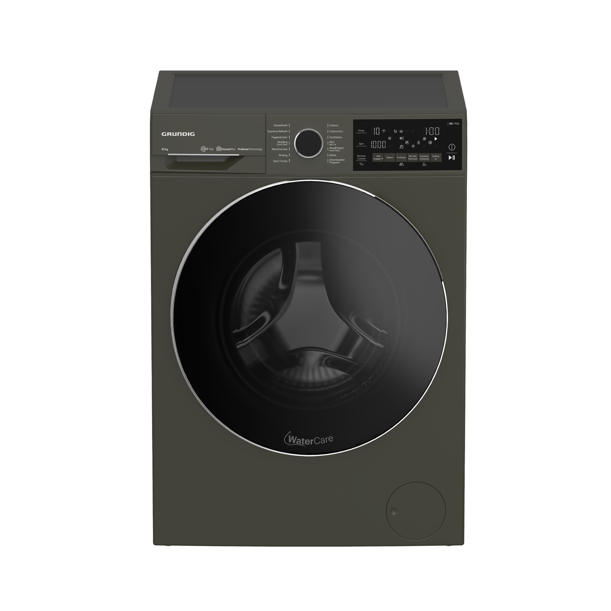 Grundig 10kg Front Loader Washing Machine Metallic GWP810616MW
