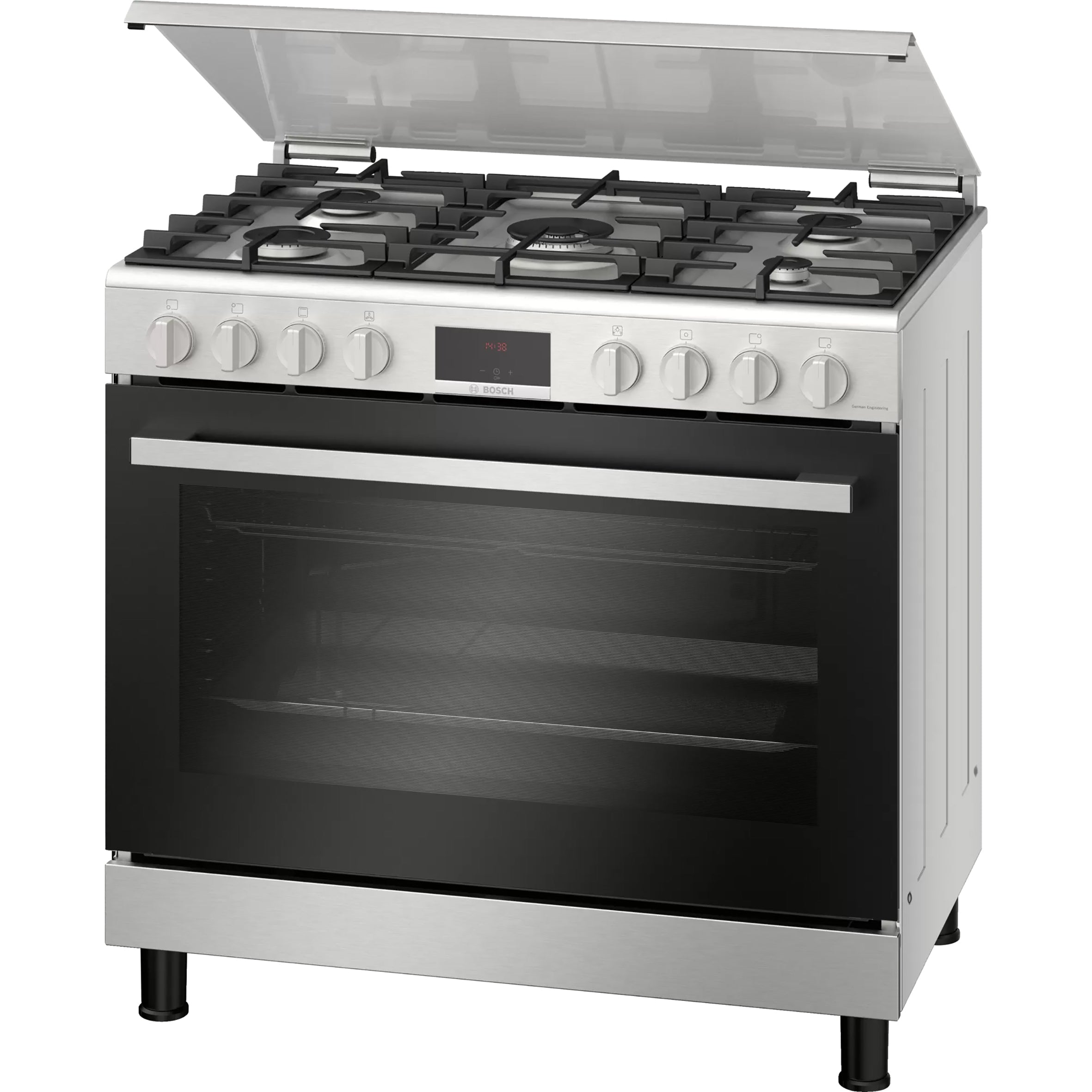 Bosch Serie 6 Gas Range Cooker Stainless Steel HGW3FSY50Z