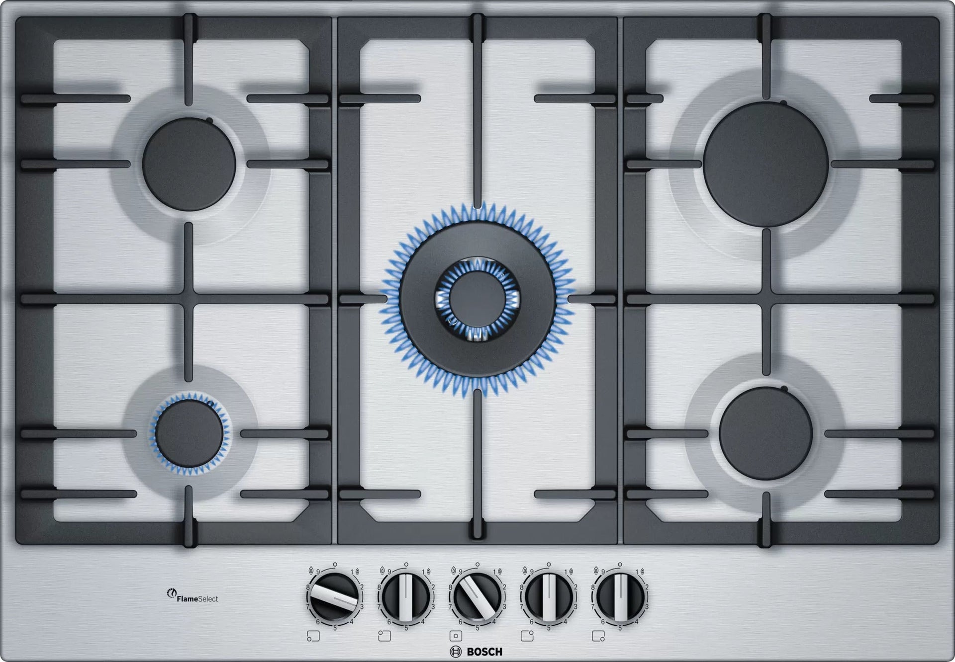 Bosch Gas Hob Stainless Steel PCQ7A5B90Z