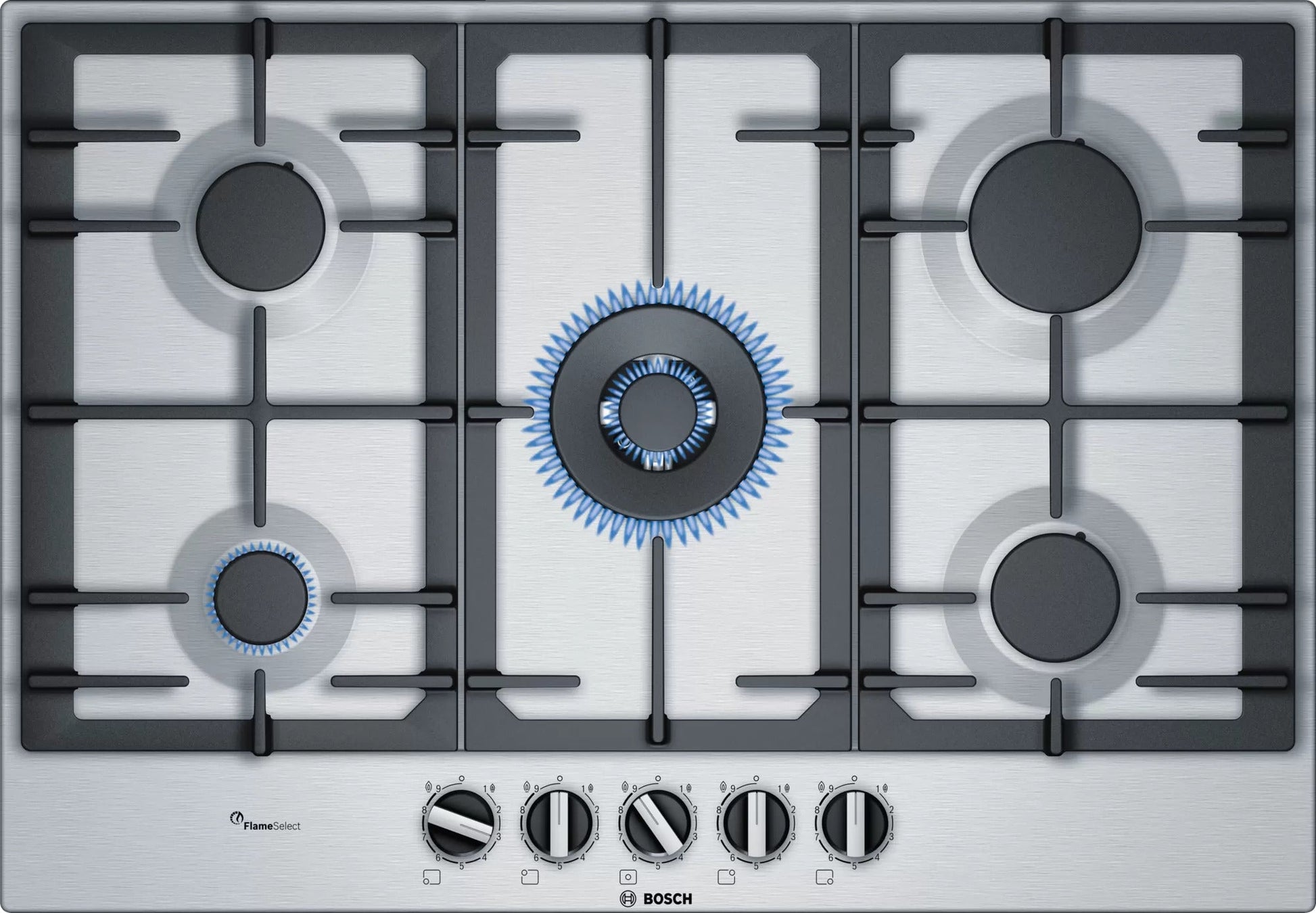Bosch Gas Hob Stainless Steel PCQ7A5B90Z-1