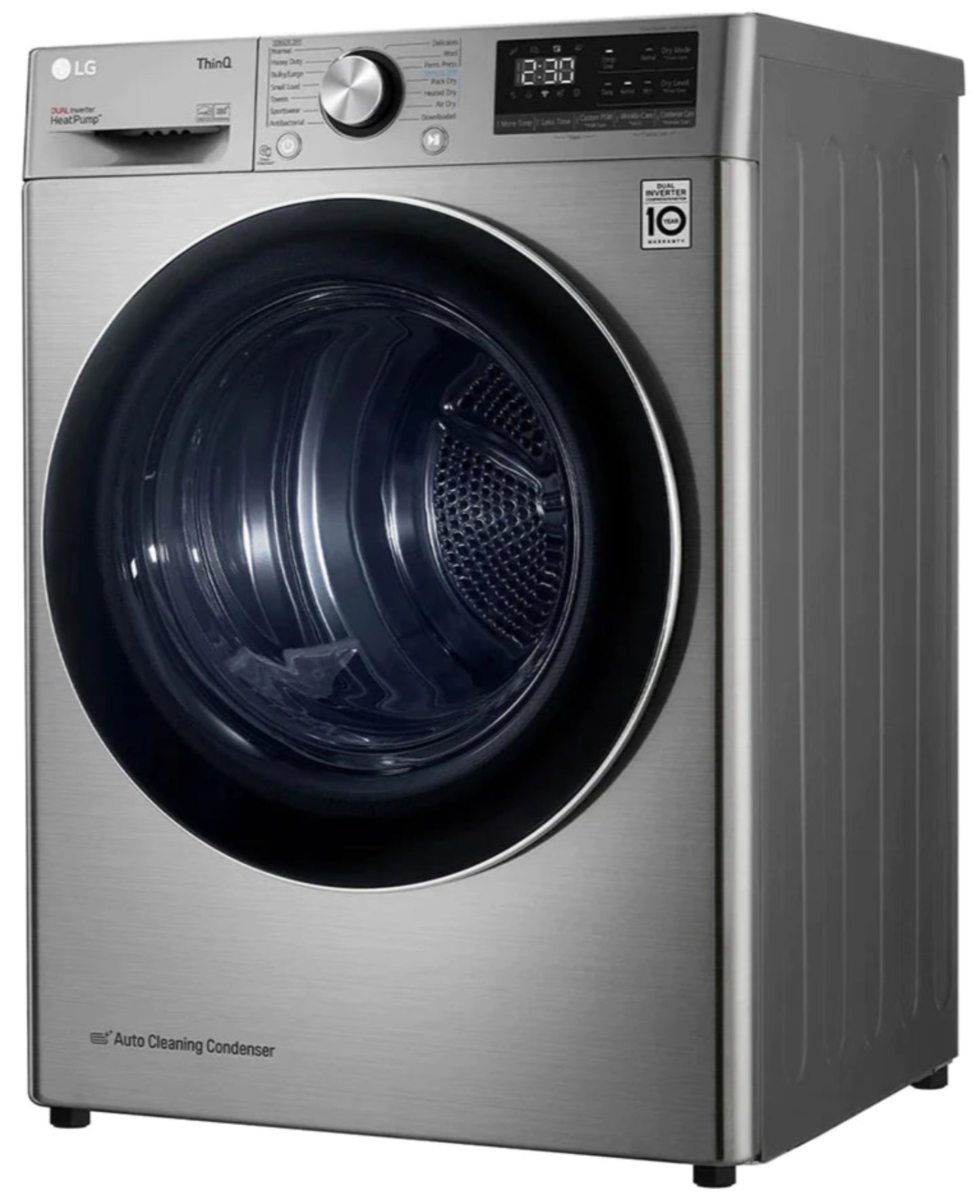 LG 9KG Heat Pump Tumble Dryer Silver RH90V9PV8N-1