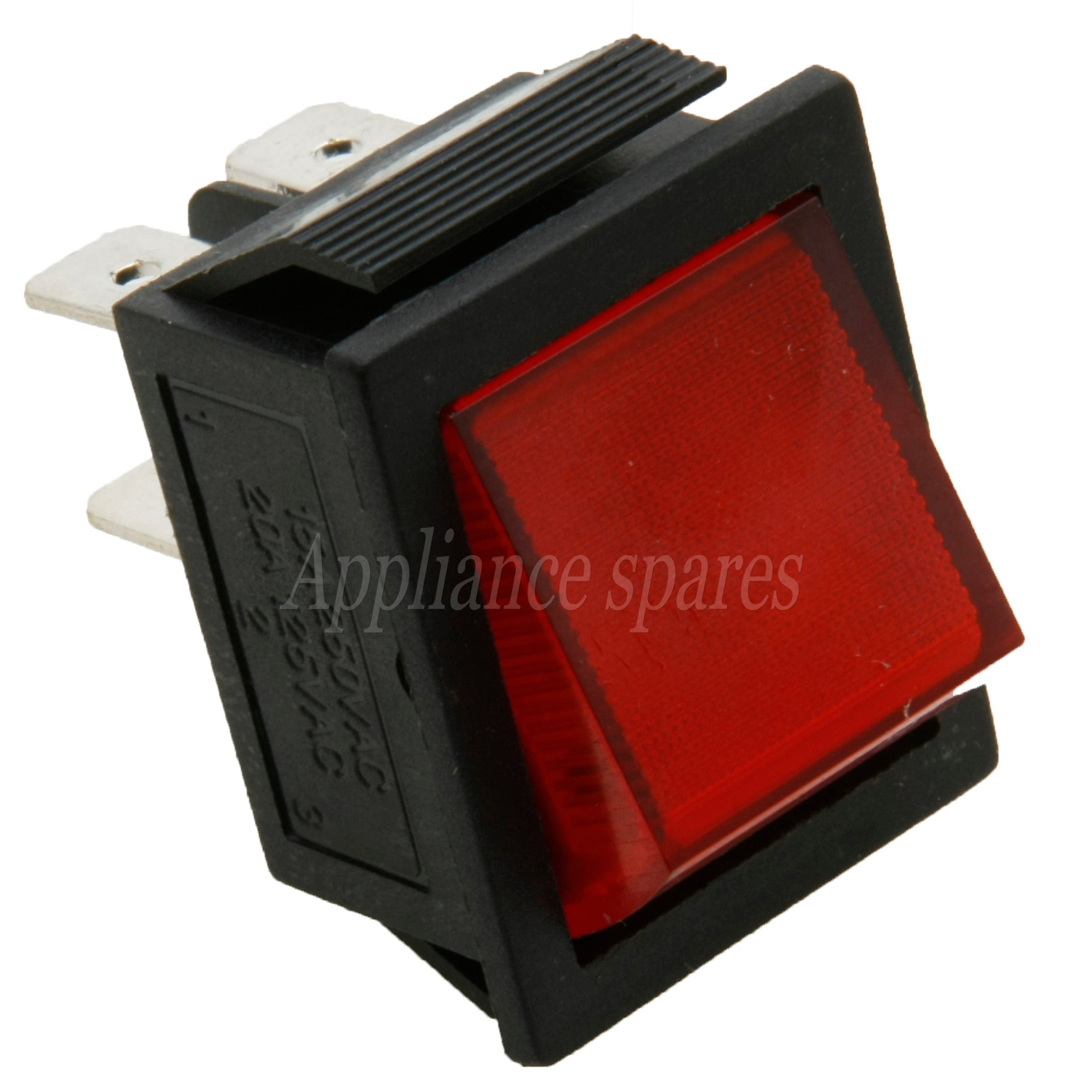 2 Pole Red Rocker Switch