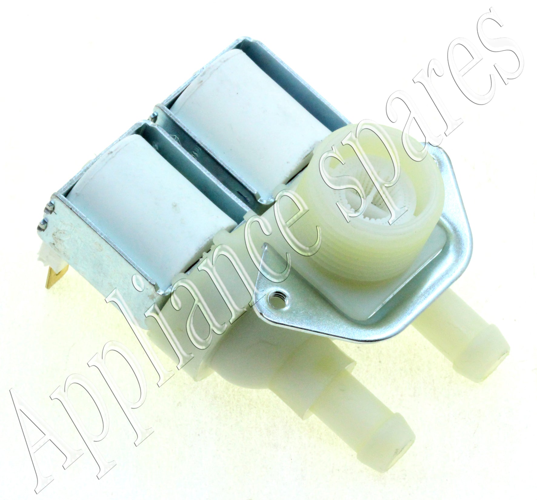 AEG Washing Machine Double Solenoid Valve (90° 220V 10.5mm Outlet)