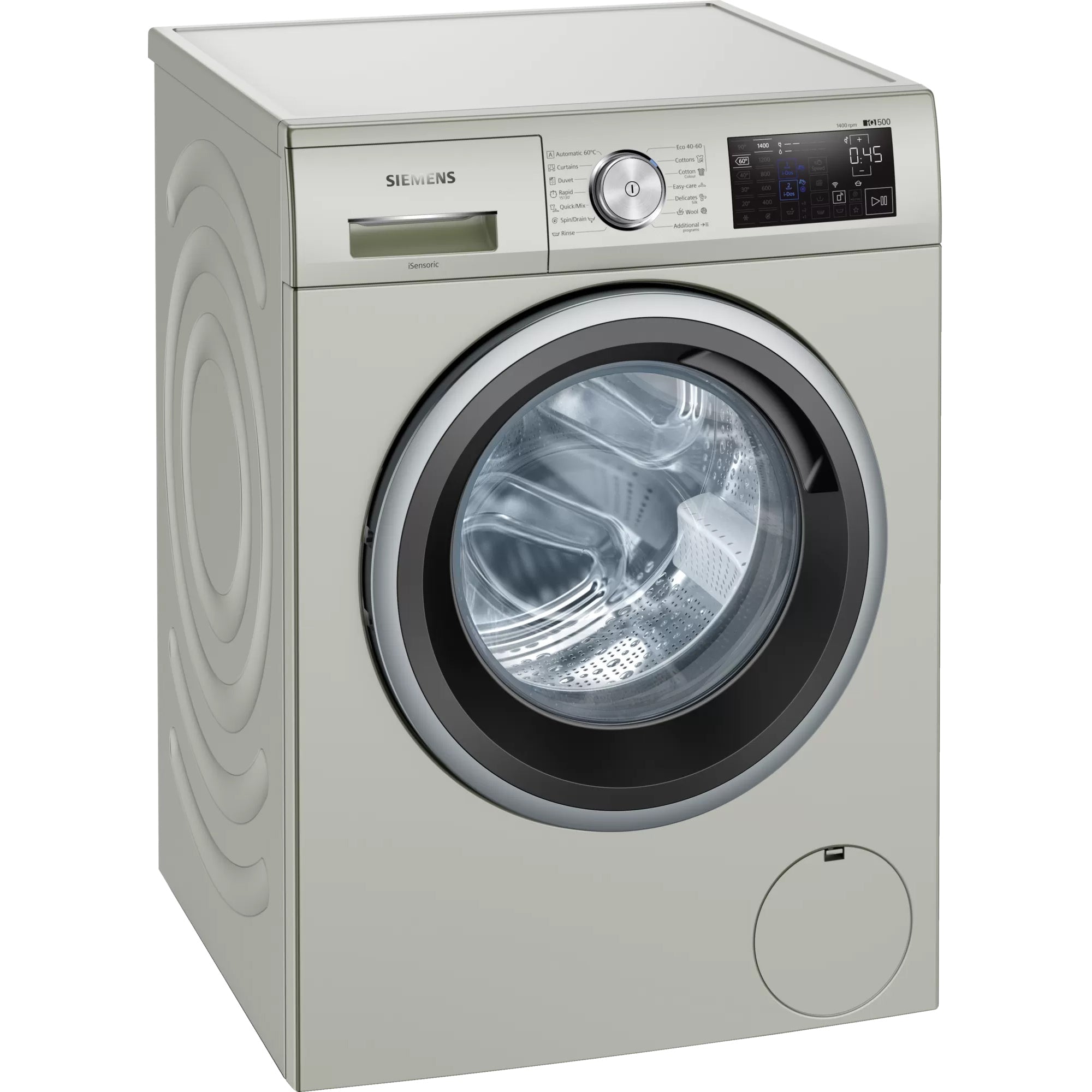 Siemens 10KG Front Loader Washing Machine Silver Inox WA14LQHVZA
